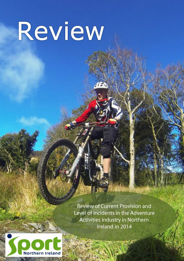 Cover of Review of Current Provision and Level of Incidents in the Adventure Activities Industry in Northern Ireland in 2014