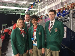 Head of Performance Skills Des Jennings with fellow Sport NI colleagues who supported Team NI at the 2018 Commonwealth Games
