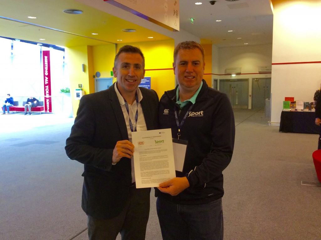 iCoachKids Project Coordinator Sergio Lara-Bercial & Sport NI Performance Systems Manager Alan Curran