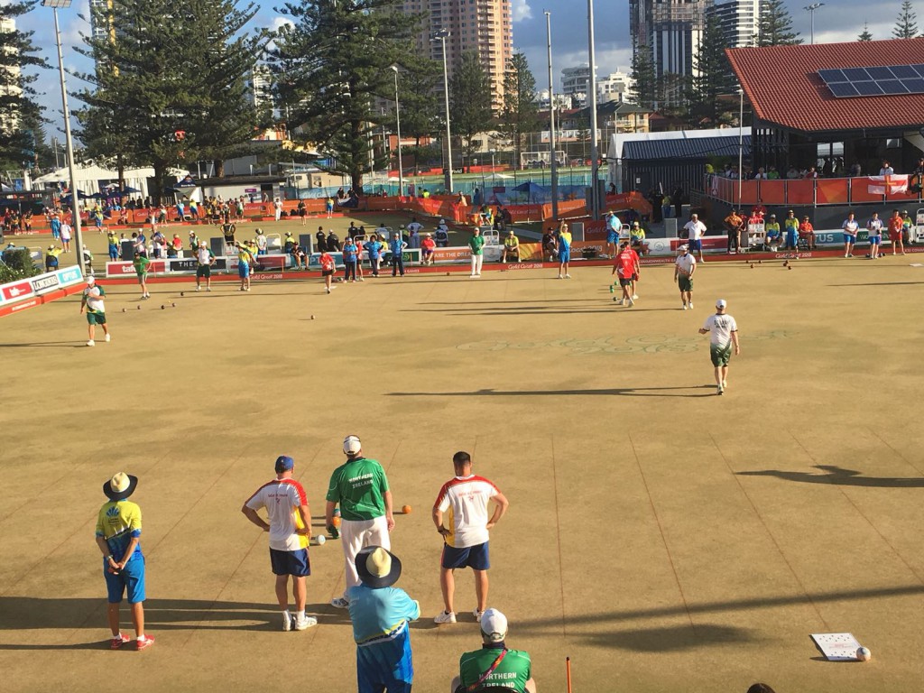 Mens pairs bowls game CWG